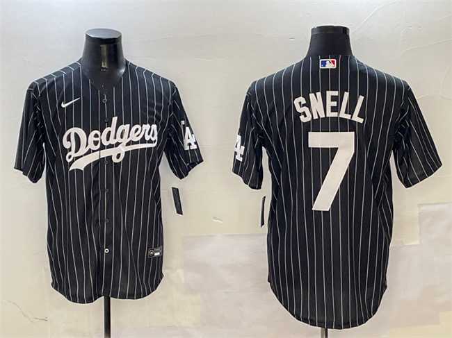 Men%27s Los Angeles Dodgers #7 Blake Snell Black Cool Base Stitched Jersey->los angeles dodgers->MLB Jersey